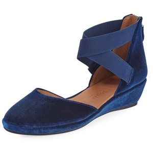 Gentle Souls Velvet D’Orsay Ankle Wrap Shoes